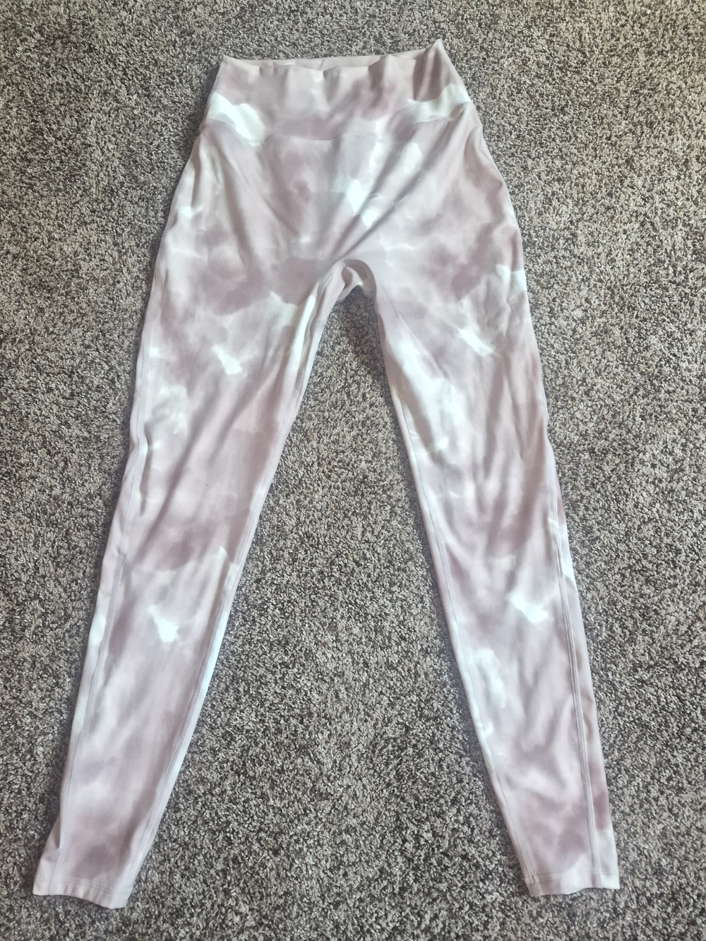 BuffBunny Blush & White Tie-Dye High-Waist Leggings